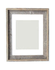 16" x 20" Gray Distressed Wood Hanging Picture Frame with Mat