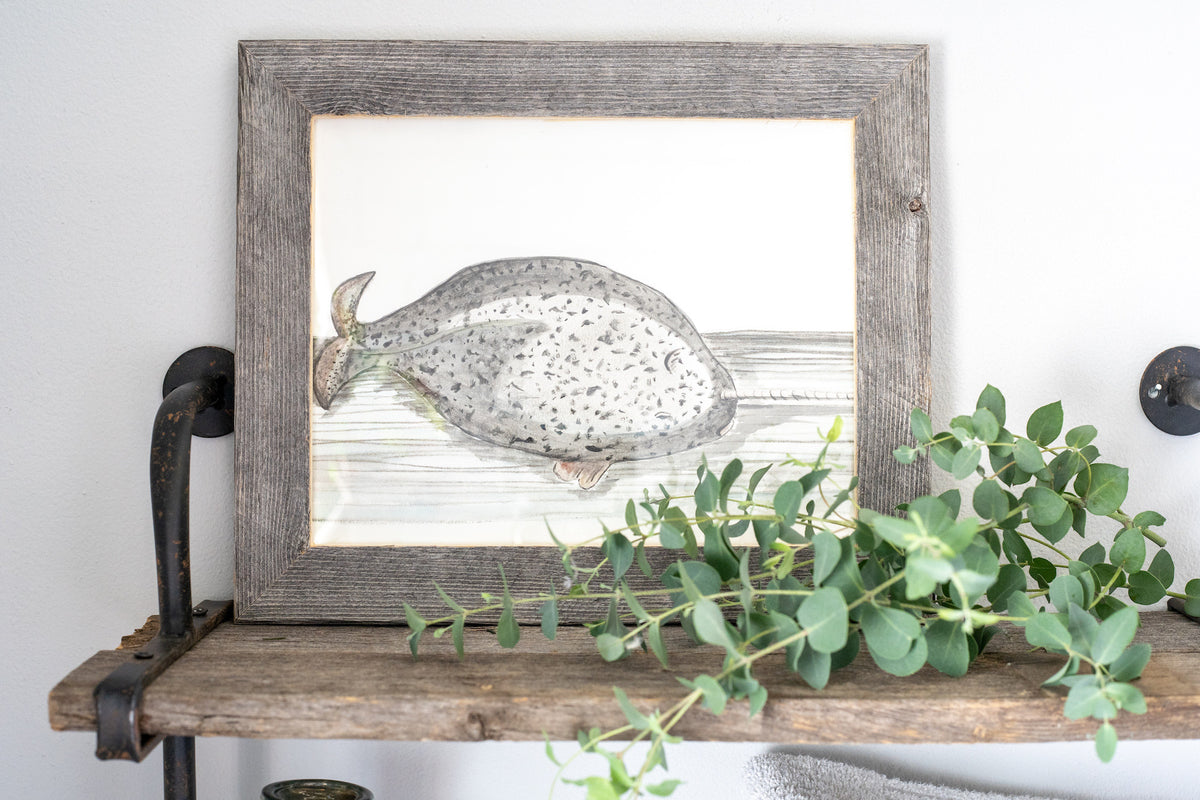 16" x 20" Gray Wood Hanging Picture Frame