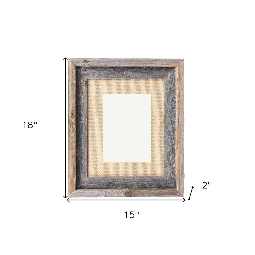 11" x 14" Gray Wood Hanging Picture Frame