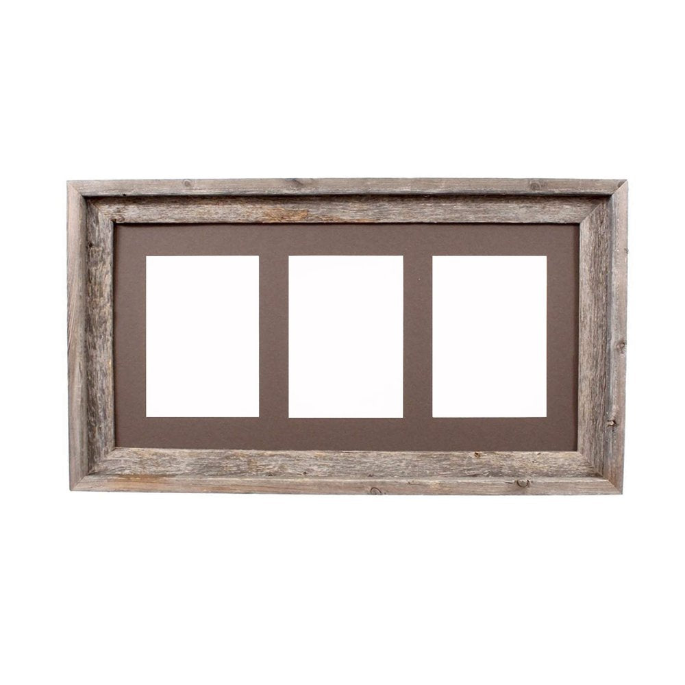 5" x 7" Gray Wood Hanging Picture Frame with Mat