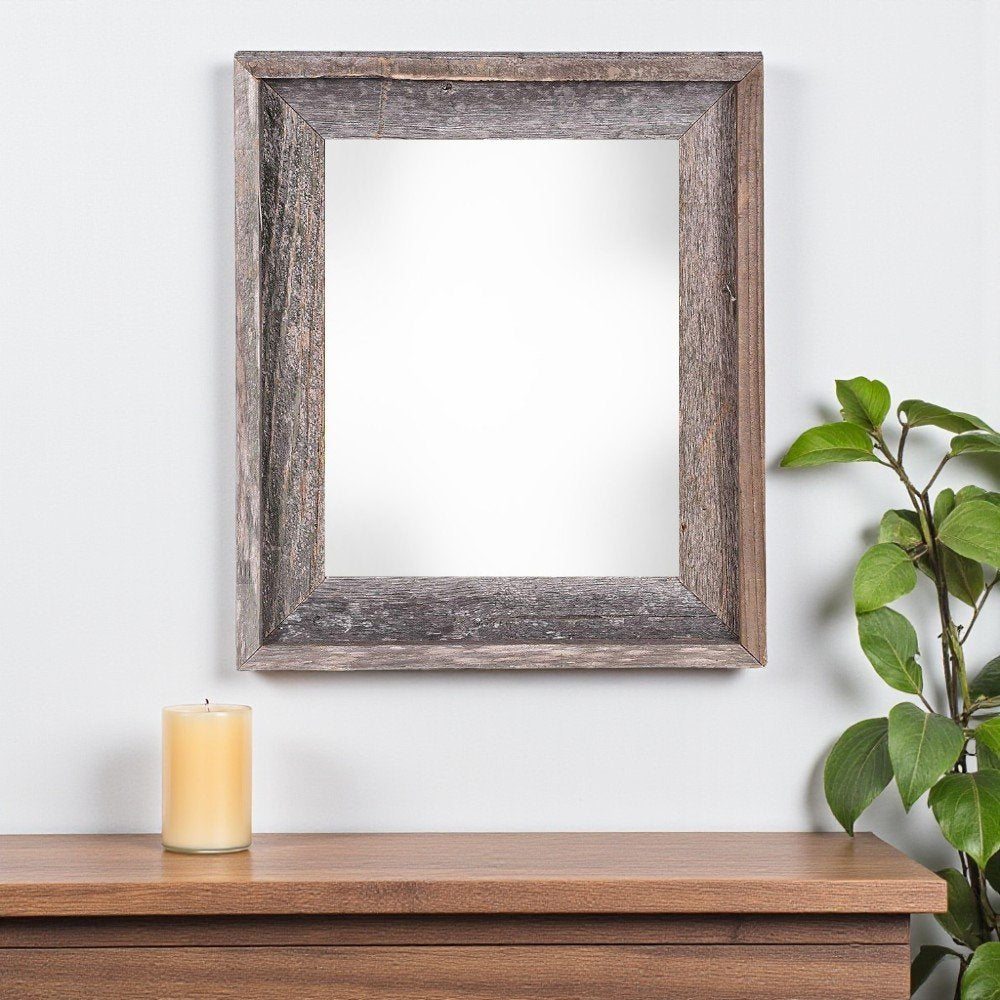 11" x 17" Gray Wood Hanging Picture Frame