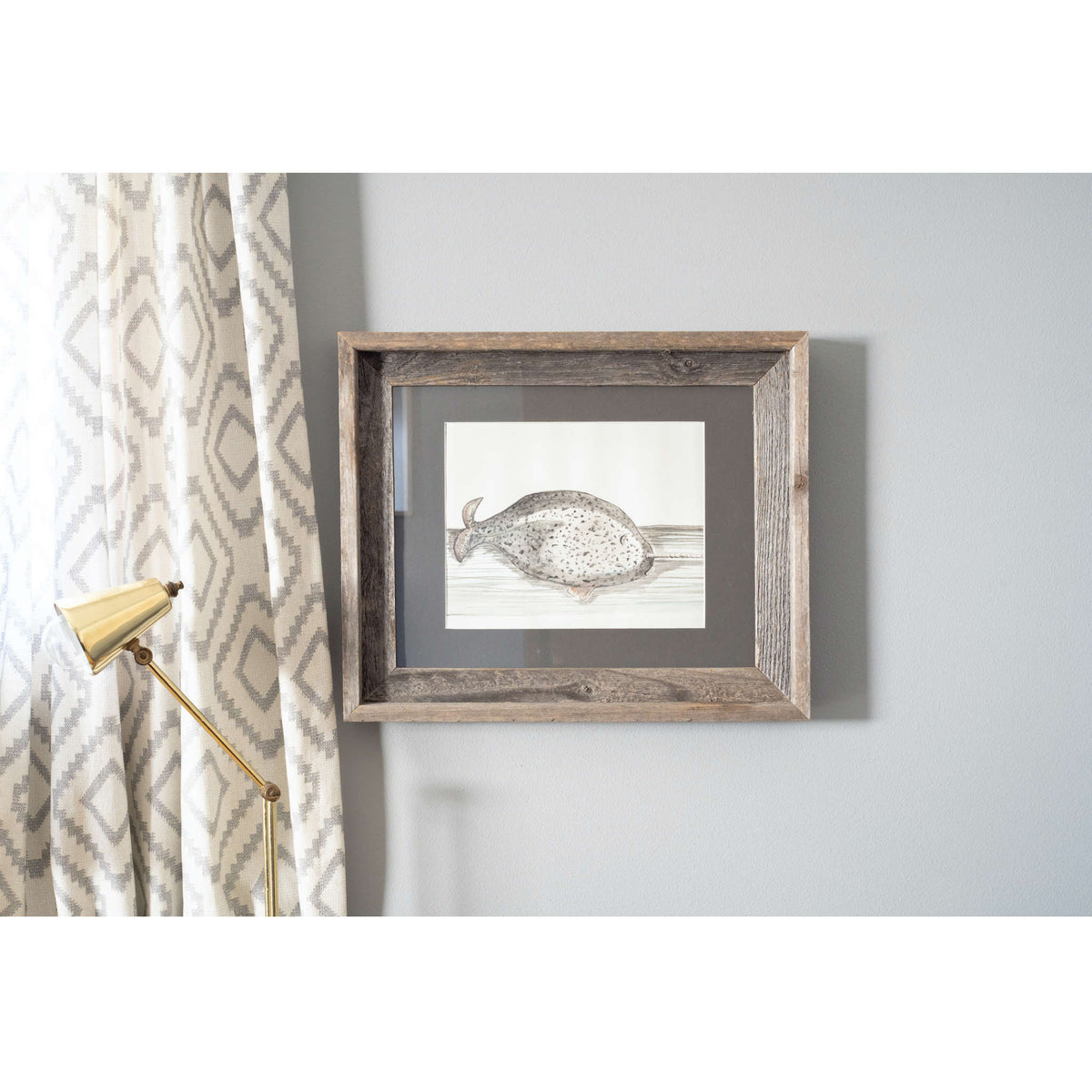 11" x 14" Gray Wood Hanging Picture Frame
