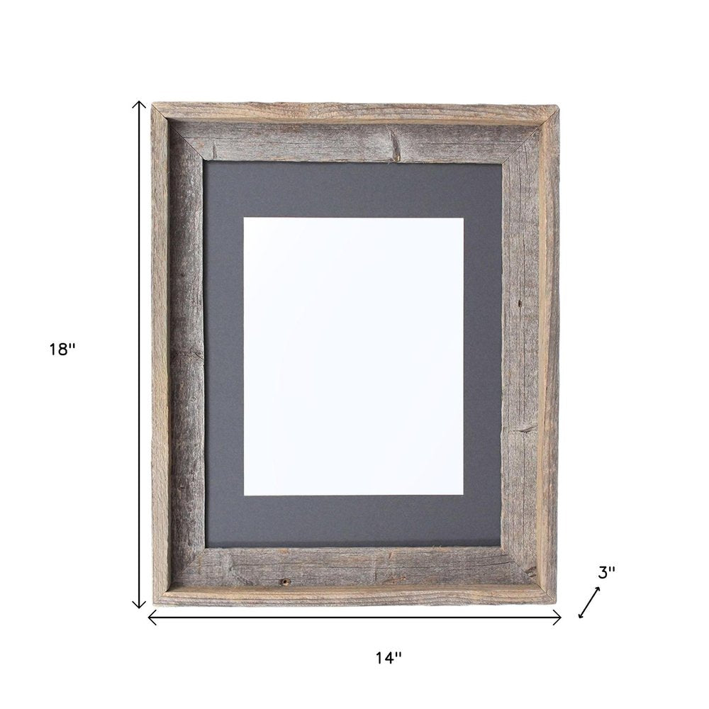 11" x 14" Gray Wood Hanging Picture Frame