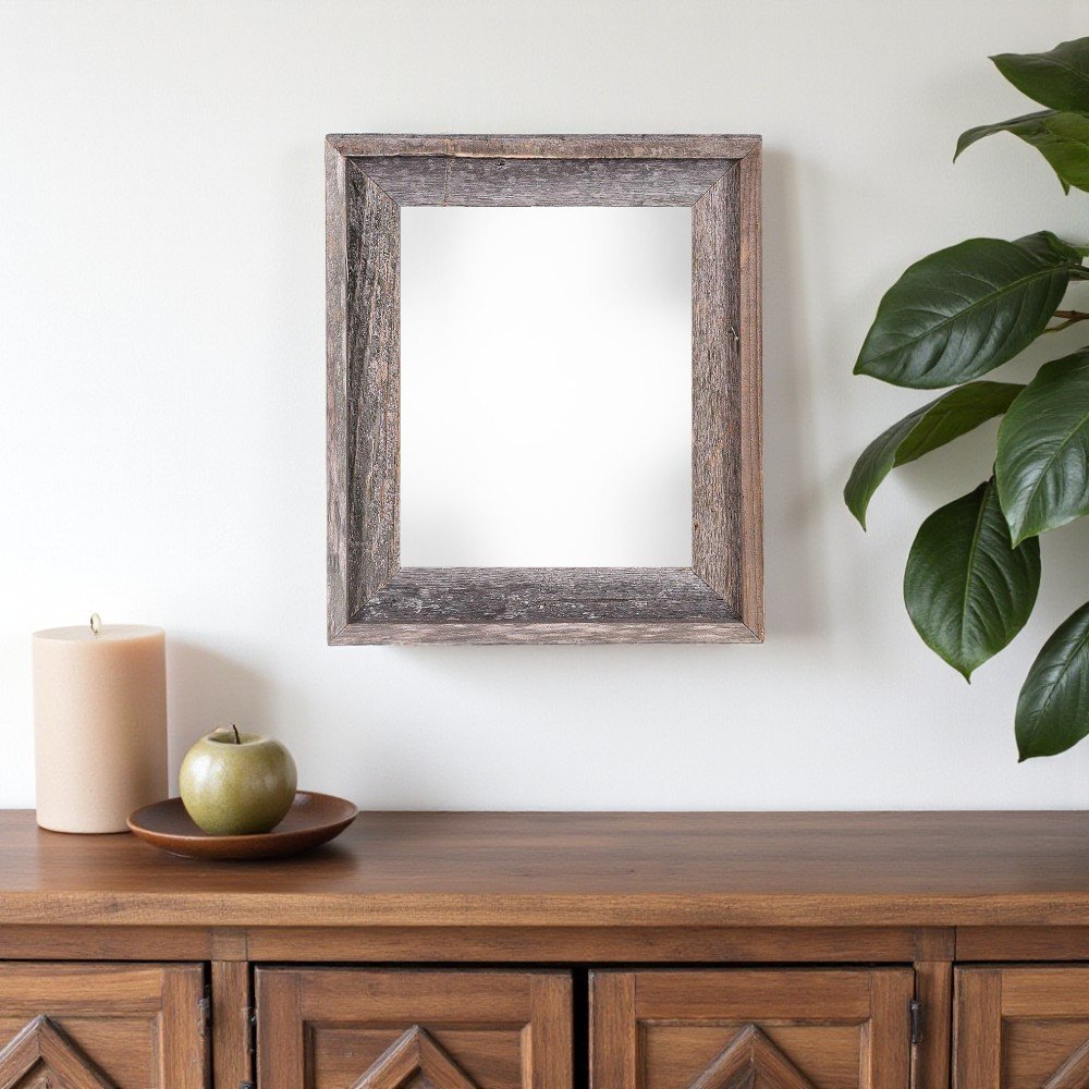11" x 14" Gray Wood Hanging Picture Frame