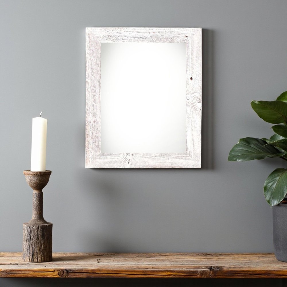 8.5" x 11" White Wood Hanging Picture Frame