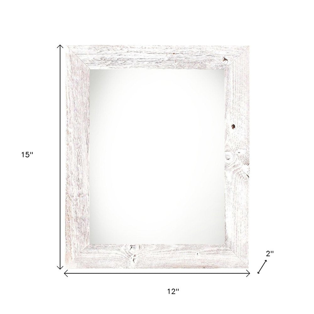 8.5" x 11" White Wood Hanging Picture Frame