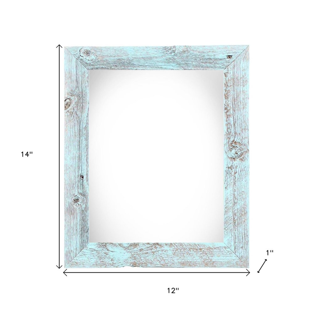 8.5" x 11" Blue Wood Hanging Picture Frame