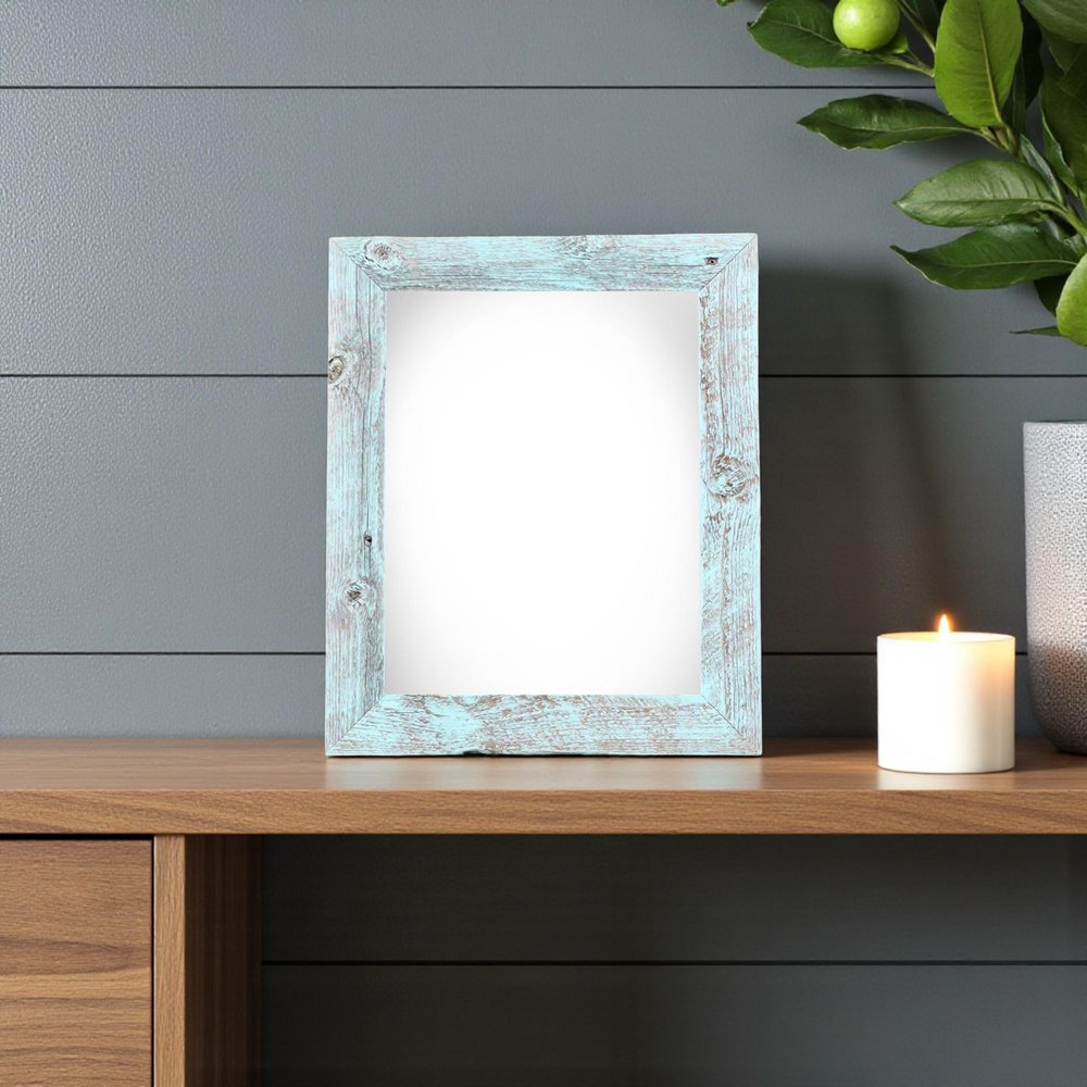 8" x 10" Blue Wood Tabletop Picture Frame