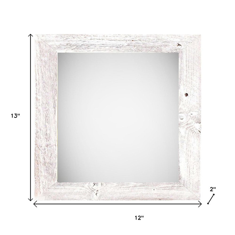 10" x 10" White Wood Hanging Picture Frame
