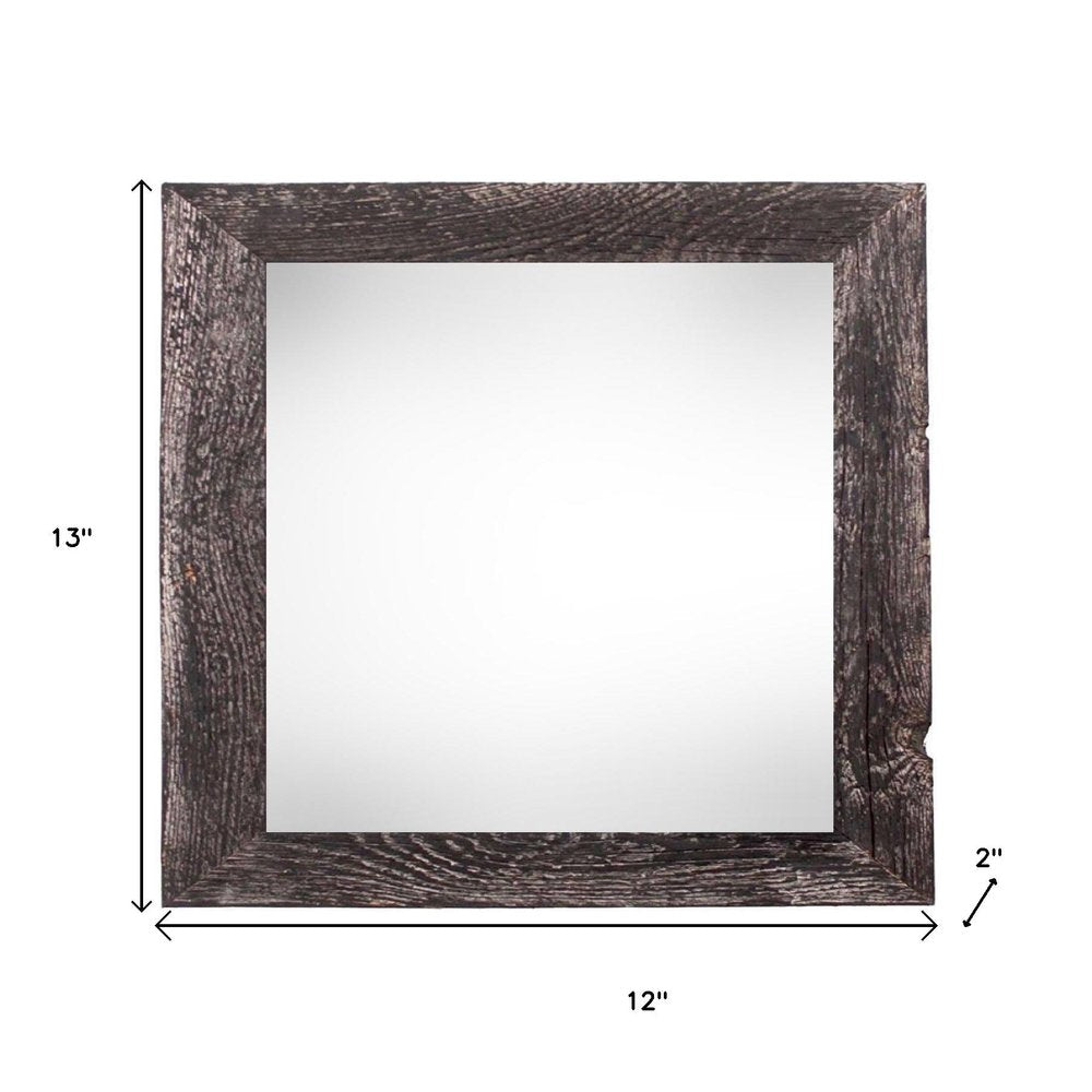 10" x 10" Black Wood Hanging Picture Frame