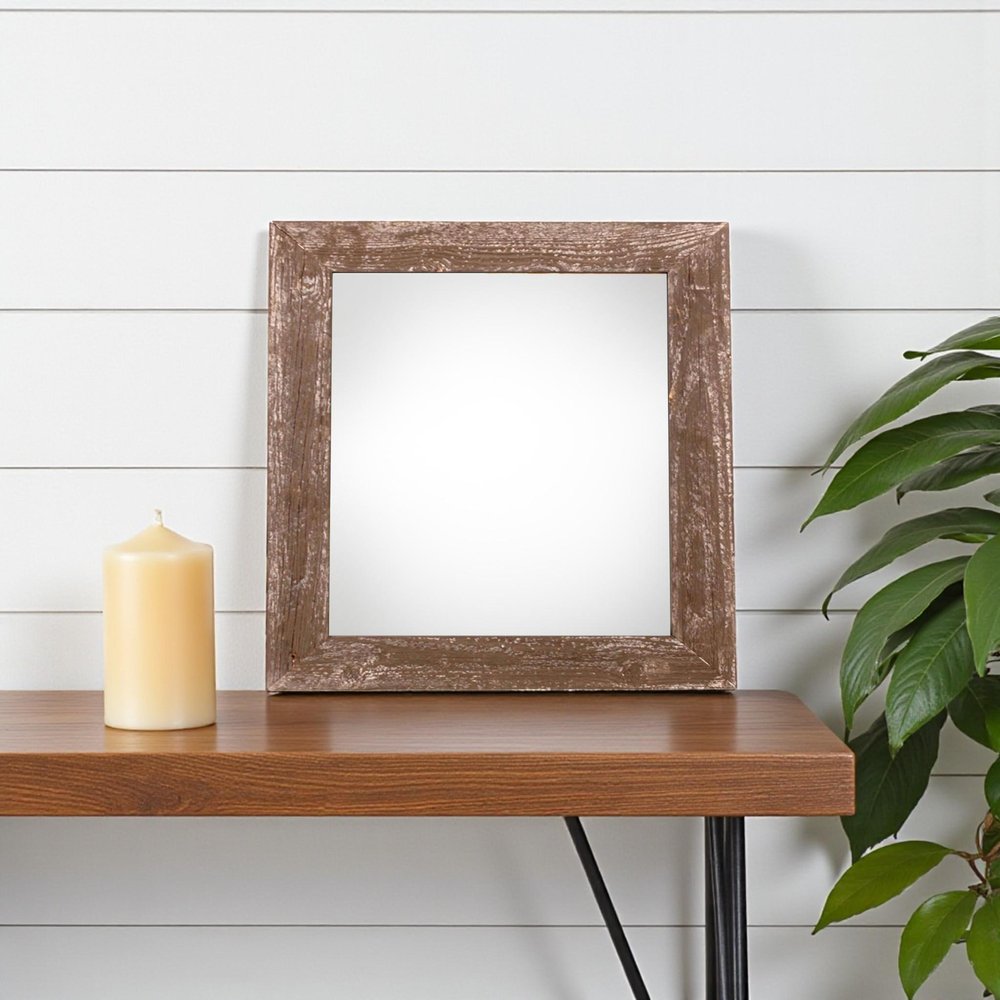 8" x 8" Brown Wood Tabletop Picture Frame