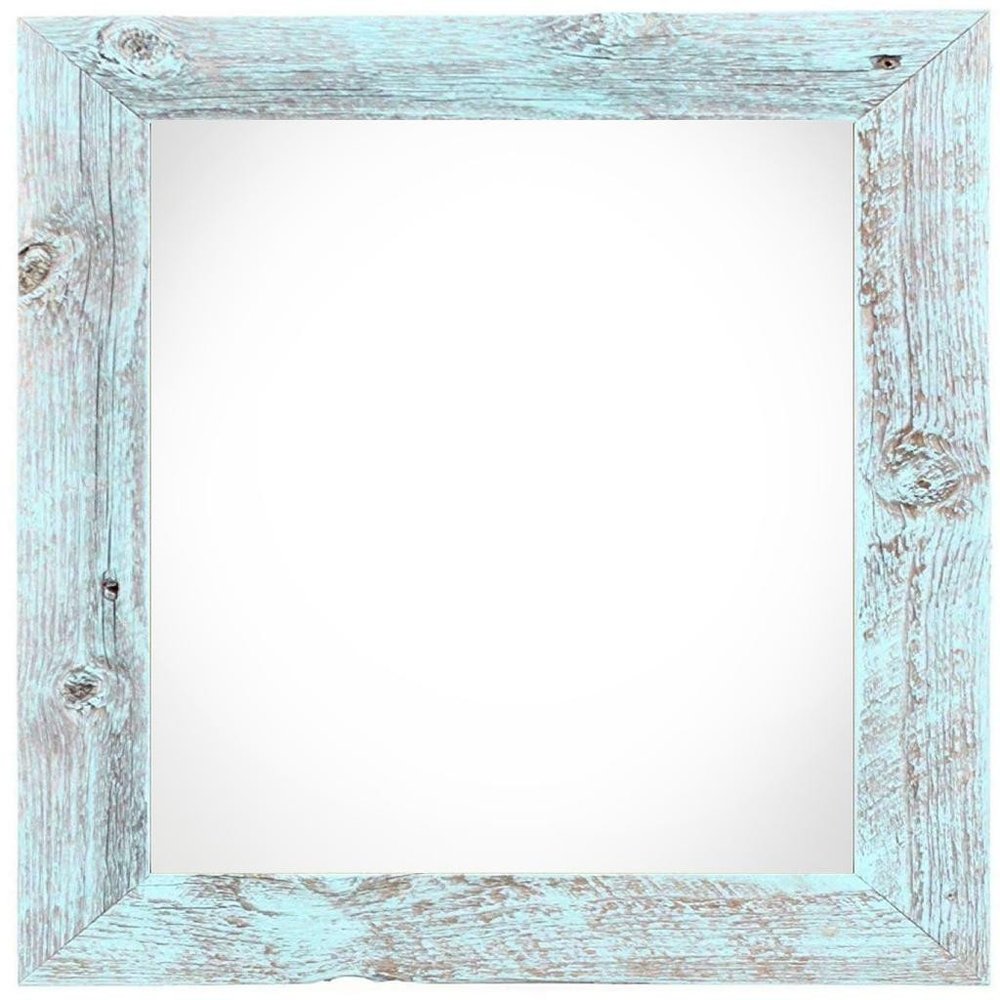 10" x 10" Blue Wood Hanging Picture Frame