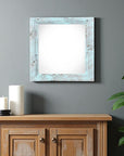 10" x 10" Blue Wood Hanging Picture Frame