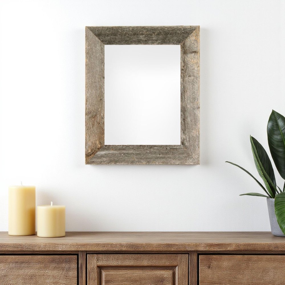 11" x 14" Gray Wood Hanging Picture Frame