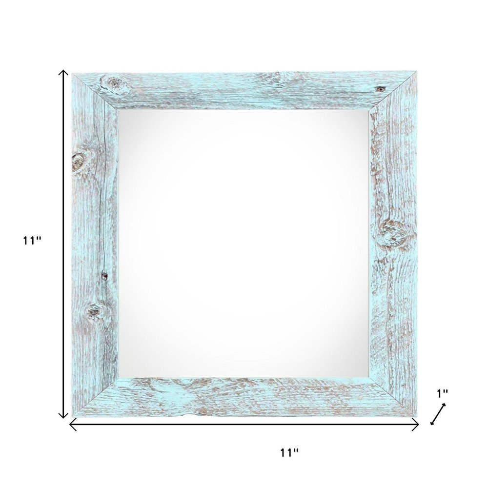 8" x 8" Blue Wood Tabletop Picture Frame