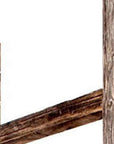 48" Gray Distressed Solid Wood Four Step Ladder Shelf