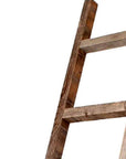 72" Gray Distressed Solid Wood Four Step Ladder Shelf