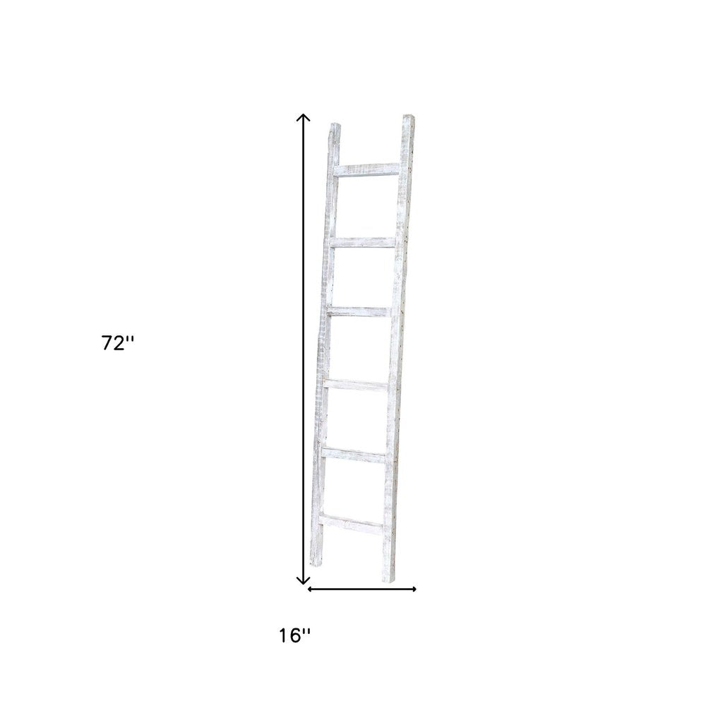 72" X 16" White Wood Hanging Dimensional Sculpture