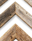 Set of Three Gray Distressed Wood Hanging Arrow Dimensional Sculptures