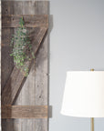 Set of Two 36" X 14" Gray Solid Wood Wall Decor