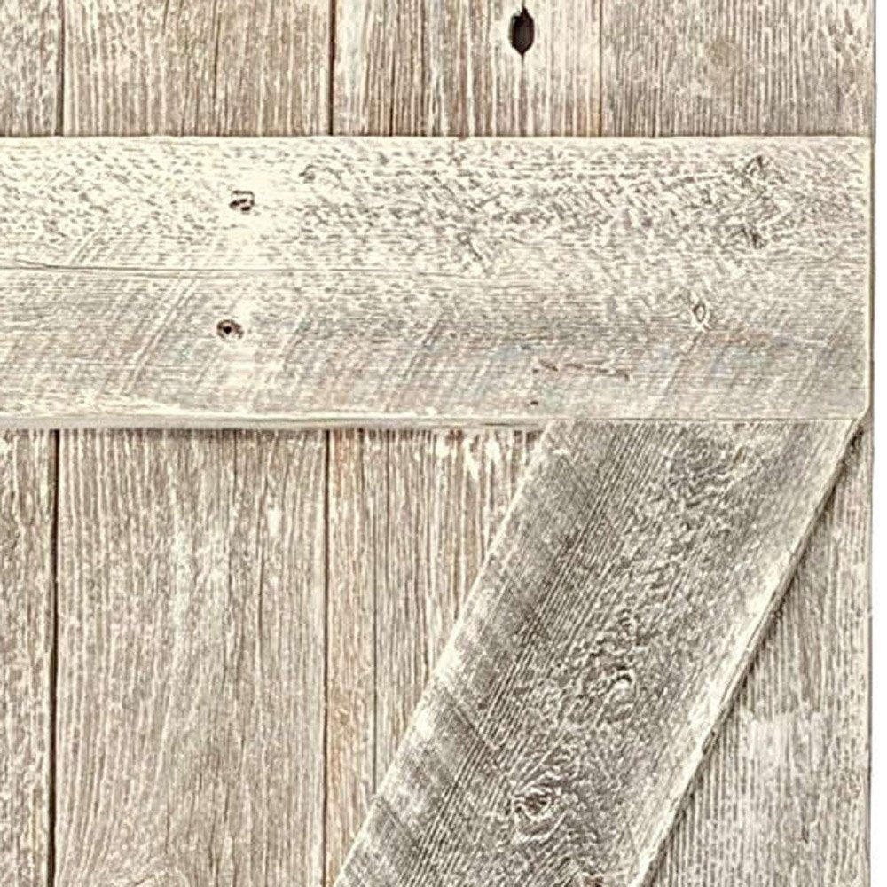 Set of Two 36" X 14" Gray Solid Wood Wall Decor