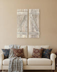 Set of Two 36" X 14" Gray Solid Wood Wall Decor