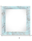 6" x 6" Blue Wood Tabletop Picture Frame