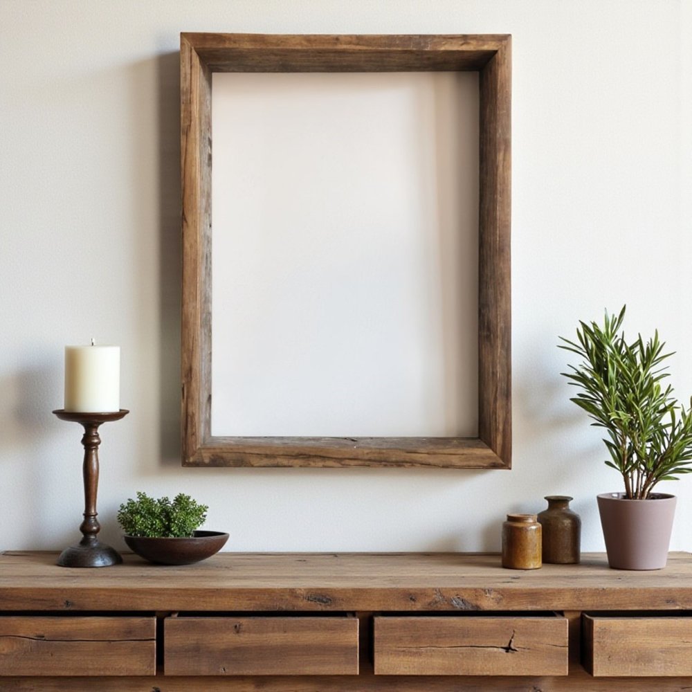 24" x 36" Red Distressed Wood Hanging or Tabletop Picture Frame