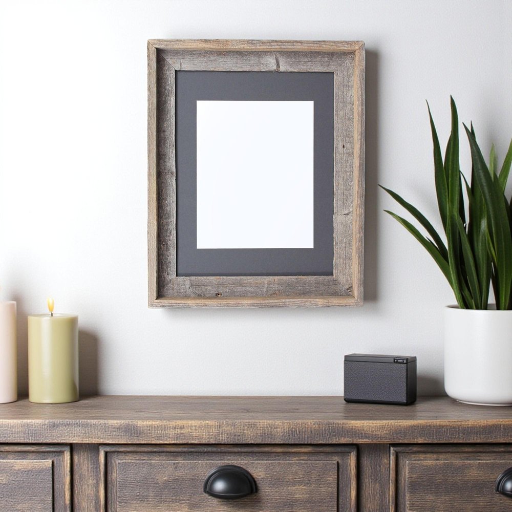 16" x 20" Gray Wood Hanging Picture Frame