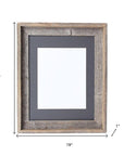 16" x 20" Gray Wood Hanging Picture Frame