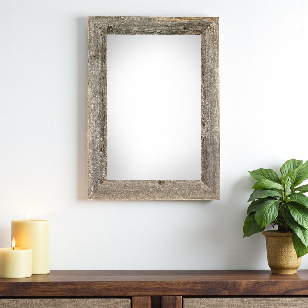 13" x 19" Gray Wood Hanging Picture Frame