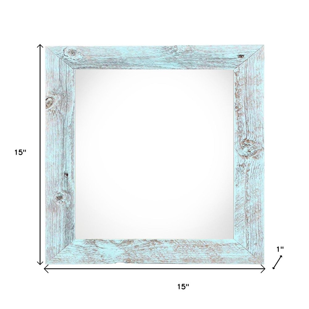12" x 12" Blue Wood Tabletop Picture Frame