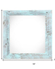 12" x 12" Blue Wood Tabletop Picture Frame
