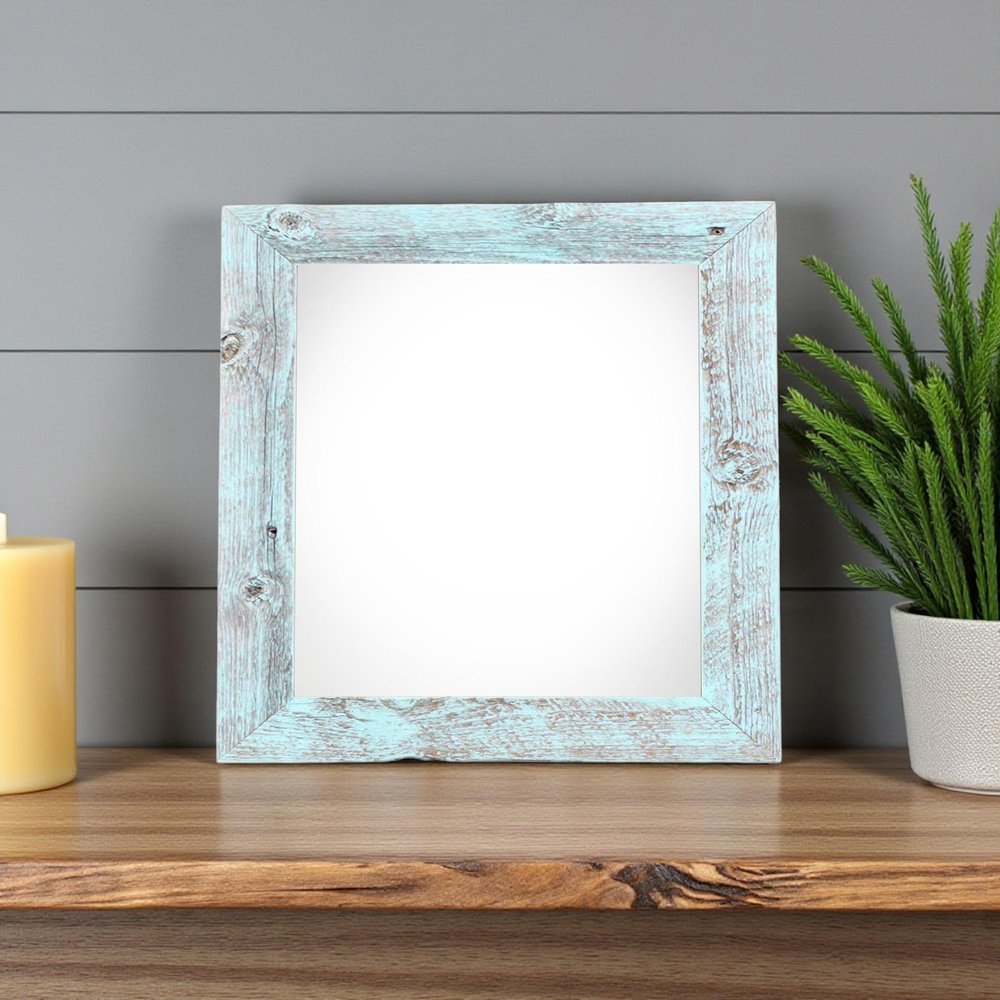 12" x 12" Blue Wood Tabletop Picture Frame