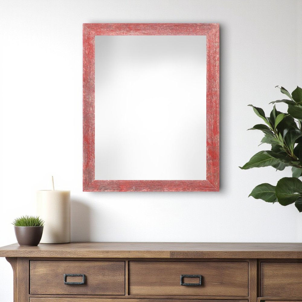 12" x 18" Red Wood Hanging Picture Frame