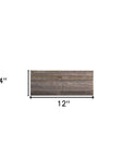 Set of Six 3" x 12" Gray And Brown Wood Planks Wall Decor