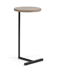 15" Natural and Black Solid Wood and Metal