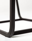 10" Clear Glass and Metal Frame Console Table