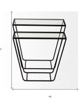 10" Clear Glass and Metal Frame Console Table
