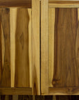 24" Brown Solid Wood Wall Mounted Accent Cabinet