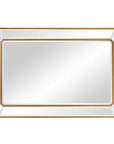 Recatngle Gold Leaf Mirror With Angled Corners Frame