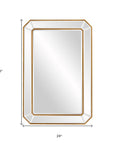 Recatngle Gold Leaf Mirror With Angled Corners Frame