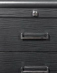 27" Gray Wood Two Drawer Nightstand