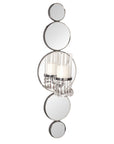 Silver and Clear Modern Bling Mirrored Wall Sconce