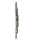 Oval Antiqued Silver Leaf Finish Mirror