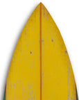76" X 18" Yellow Wood Hanging Dimensional Sculpture