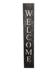 5' Rustic Black And White Front Porch Welcome Sign