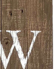 5' Rustic Espresso Brown And White Front Porch Welcome Sign