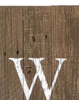 5' Rustic Espresso Brown And White Front Porch Welcome Sign