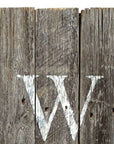 5' Rustic Dark Gray and White Wood Porch Welcome Sign